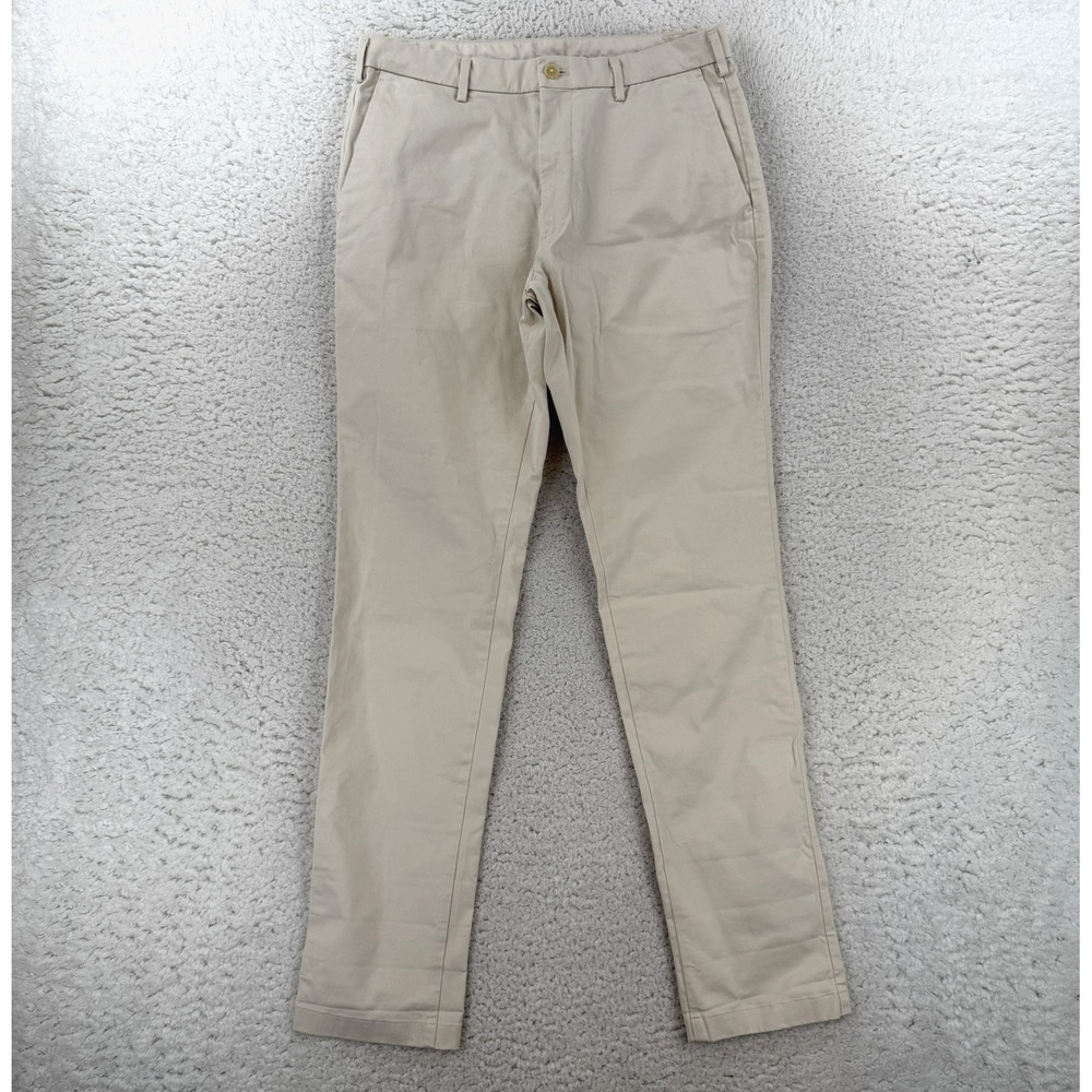 Uniqlo Chino Pants Mens 34x34 Beige Regular Fit Stretch Casual Office 455482